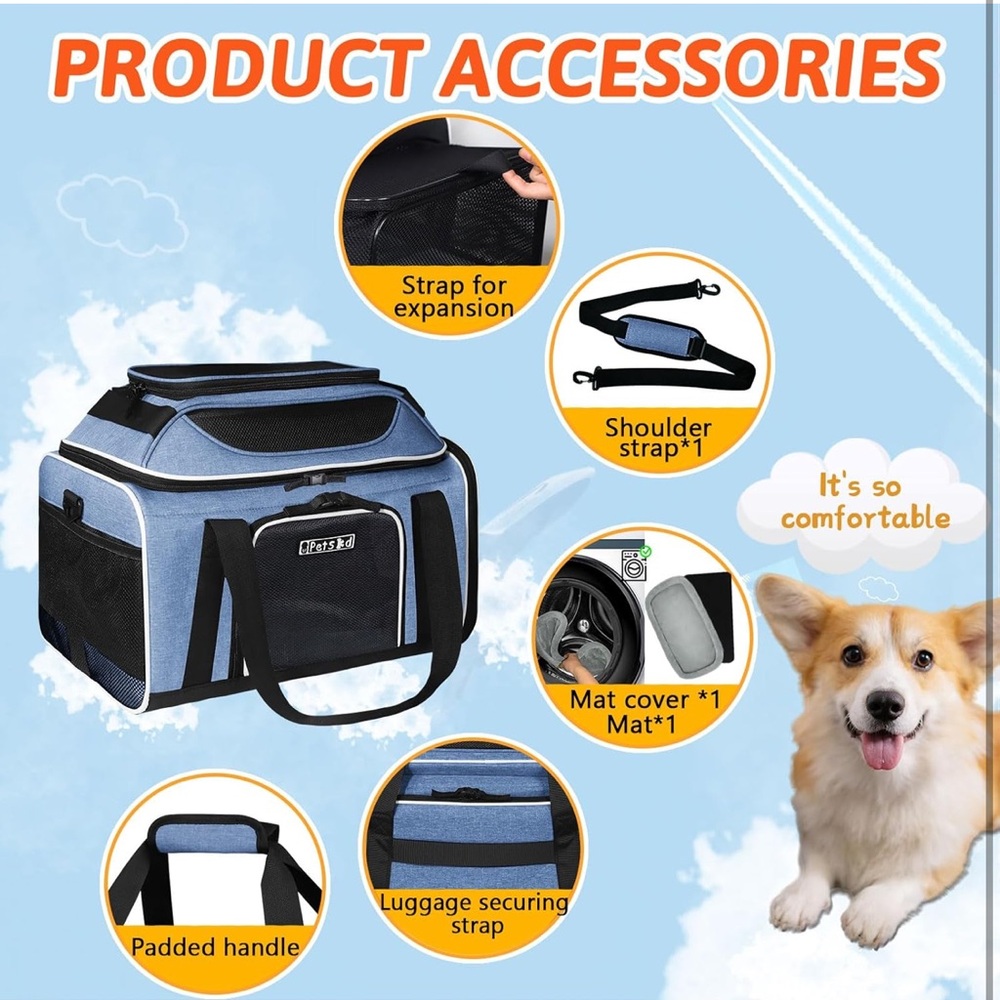Petskd Top and Side Expandable Pet carrier NEW - Picture 7 of 10